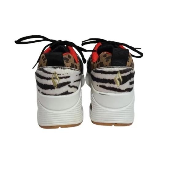 Skechers Street Uno Hi “The Hunt” Leopard Print Leather Sneakers 8.5 - Picture 7 of 16